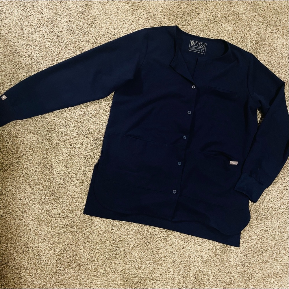 FIGS Tangier jacket size small Navy blue, EUC